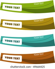 the vector color banner set