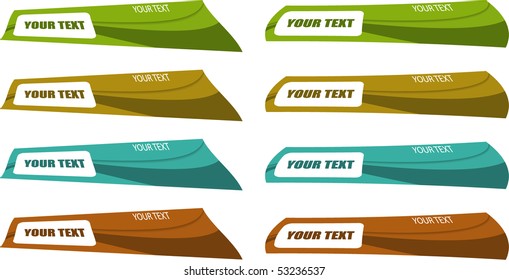 the vector color banner set