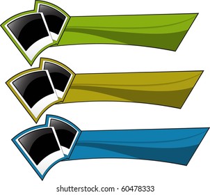 the vector color banner set