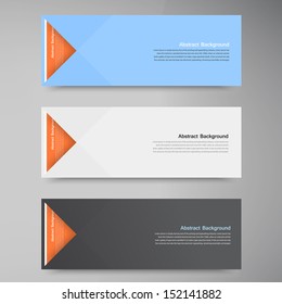 Vector color banners. Curve and paper origami