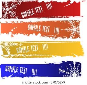 vector color banners set