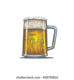 Vector Color Beer Mug Illustration