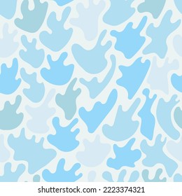 Pernos de color vectorial, patrón azul transparente, puntos multicolores, caídas planas