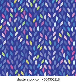 Vector color blue leaves pattern. Geometric background