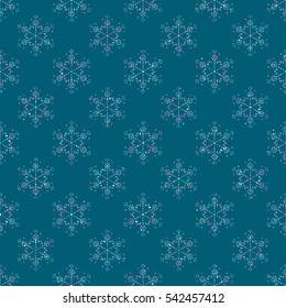 Vector color blue snow pattern. Geometric background
