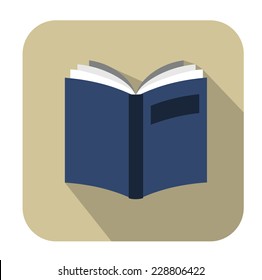 vector color book icons set on white