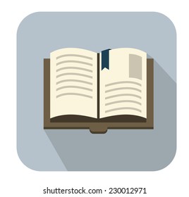 vector color book icons set on white