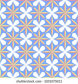 Vector color bright illustration. Geometric seamless pattern.