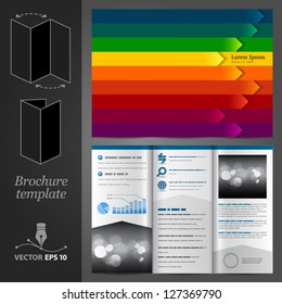 Vector color brochure template design with arrows. EPS 10