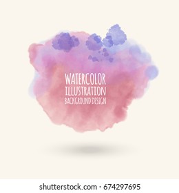Vector color brush strokes. Watercolor Grunge isolated elements. Smoke brushes for your design. Freehand. Ink splash. Acrylic stamp. Vector illustration