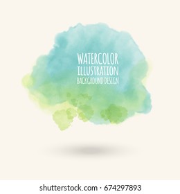 Vector color brush strokes. Watercolor Grunge isolated elements. Smoke brushes for your design. Freehand. Ink splash. Acrylic stamp. Vector illustration