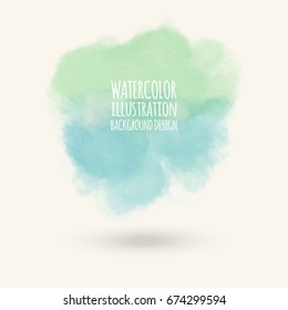 Vector color brush strokes. Watercolor Grunge isolated elements. Smoke brushes for your design. Freehand. Ink splash. Acrylic stamp. Vector illustration