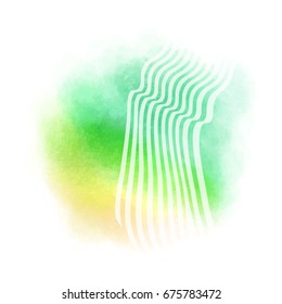 Vector color brush strokes. Watercolor Grunge isolated elements. Smoke brushes for your design. Freehand. Ink splash. Acrylic stamp. Vector illustration