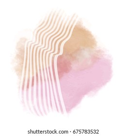 Vector color brush strokes. Watercolor Grunge isolated elements. Smoke brushes for your design. Freehand. Ink splash. Acrylic stamp. Vector illustration
