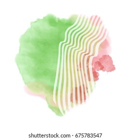 Vector color brush strokes. Watercolor Grunge isolated elements. Smoke brushes for your design. Freehand. Ink splash. Acrylic stamp. Vector illustration