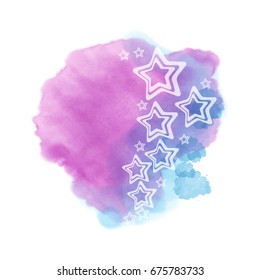 Vector color brush strokes. Watercolor Grunge isolated elements. Smoke brushes for your design. Freehand. Ink splash. Acrylic stamp. Vector illustration