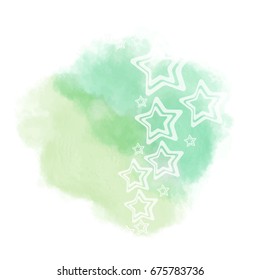 Vector color brush strokes. Watercolor Grunge isolated elements. Smoke brushes for your design. Freehand. Ink splash. Acrylic stamp. Vector illustration