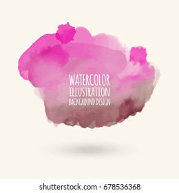 Vector color brush strokes. Watercolor Grunge isolated elements. Smoke brushes for your design. Freehand. Ink splash. Acrylic stamp. Vector illustration