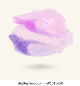 Vector color brush strokes. Watercolor Grunge isolated elements. Smoke brushes for your design. Freehand. Ink splash. Acrylic stamp. Vector illustration