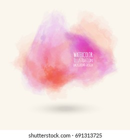 Vector color brush strokes. Watercolor Grunge isolated elements. Smoke brushes for your design. Freehand. Ink splash. Acrylic stamp. Vector illustration