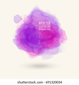 Vector color brush strokes. Watercolor Grunge isolated elements. Smoke brushes for your design. Freehand. Ink splash. Acrylic stamp. Vector illustration