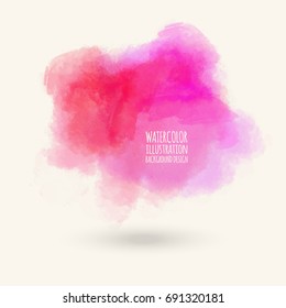 Vector color brush strokes. Watercolor Grunge isolated elements. Smoke brushes for your design. Freehand. Ink splash. Acrylic stamp. Vector illustration