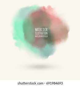 Vector color brush strokes. Watercolor Grunge isolated elements. Smoke brushes for your design. Freehand. Ink splash. Acrylic stamp. Vector illustration