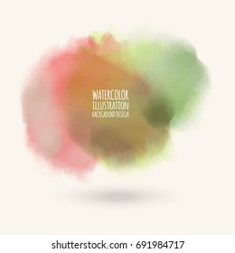 Vector color brush strokes. Watercolor Grunge isolated elements. Smoke brushes for your design. Freehand. Ink splash. Acrylic stamp. Vector illustration