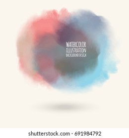 Vector color brush strokes. Watercolor Grunge isolated elements. Smoke brushes for your design. Freehand. Ink splash. Acrylic stamp. Vector illustration