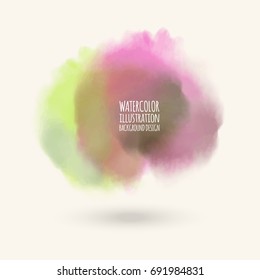 Vector color brush strokes. Watercolor Grunge isolated elements. Smoke brushes for your design. Freehand. Ink splash. Acrylic stamp. Vector illustration