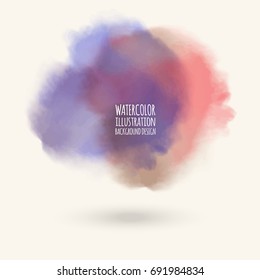 Vector color brush strokes. Watercolor Grunge isolated elements. Smoke brushes for your design. Freehand. Ink splash. Acrylic stamp. Vector illustration