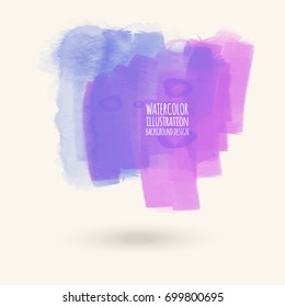 Vector color brush strokes. Watercolor Grunge isolated elements. Smoke brushes for your design. Freehand. Ink splash. Acrylic stamp. Vector illustration