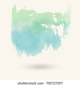 Vector color brush strokes. Watercolor Grunge isolated elements. Smoke brushes for your design. Freehand. Ink splash. Acrylic stamp. Vector illustration