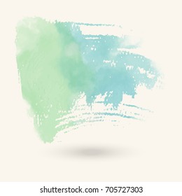 Vector color brush strokes. Watercolor Grunge isolated elements. Smoke brushes for your design. Freehand. Ink splash. Acrylic stamp. Vector illustration