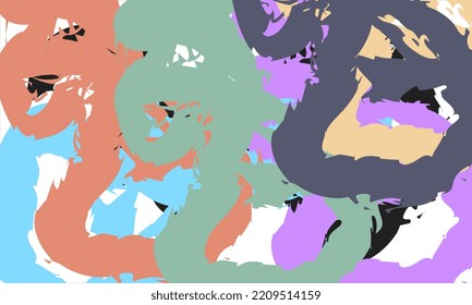 Vector Color Brushes Abstract Background. Colorful backgrounds. Poster background design. Graphic design background templates