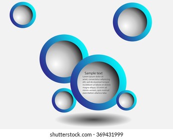 vector color bubbles infographic with place for you text eps10