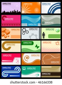 vector color business card set