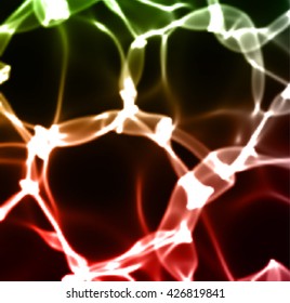 Vector color caustic pattern. Sea waves foam.