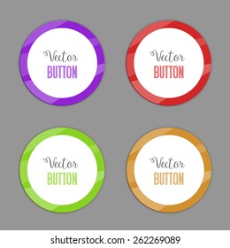 Vector color circle buttons.