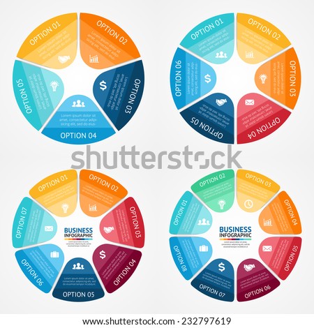 infographic show three colors in one shape infographic show three colors in one shape