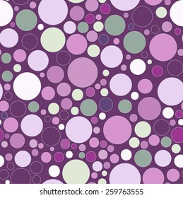 Vector color circles abstract seamless pattern background. Cute abstract illustration.