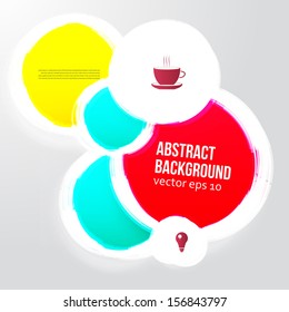Vector color circles. Hipster Abstract background for design