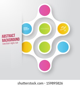 Vector color circles.  infographic Color and molecule