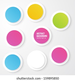 Vector color circles.  infographic Color and molecule