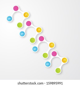 Vector color circles.  infographic Color and molecule