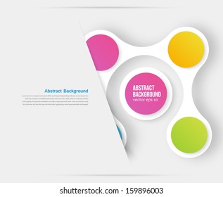 Vector color circles.  infographic Color and molecule