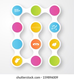 Vector color circles.  infographic Color and molecule