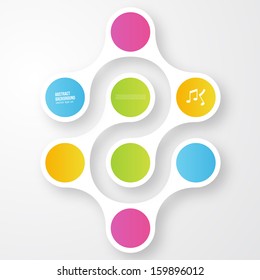 Vector color circles.  infographic Color and molecule