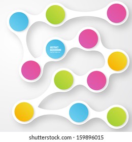 Vector color circles.  infographic Color and molecule