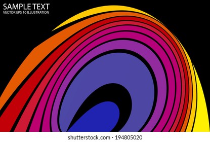 Vector color circular background illustration 
